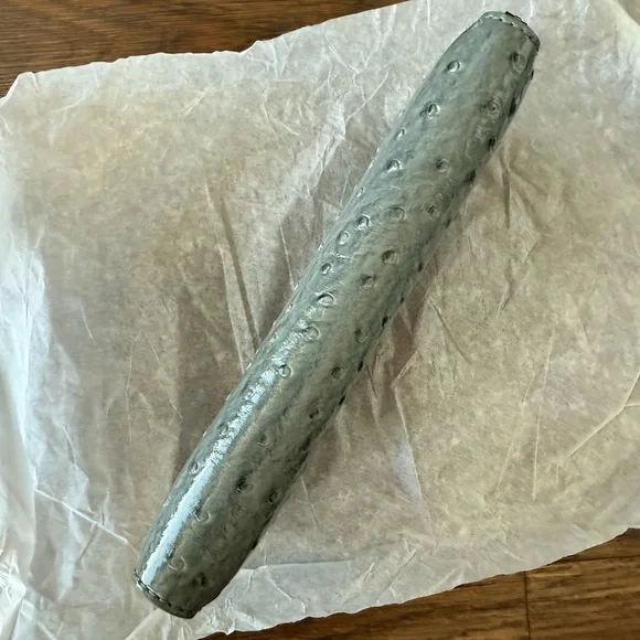 NWT Marc Jacobs Ostrich Zip Around Wallet - Gray / Pink - Picture 4 of 9